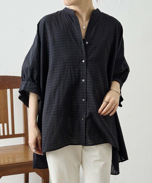 BEARDSLEY / ビアズリー シャツ・ブラウス | 《4/29(水)12:00予約開始予定》コットンシアーストライプシャツ | 詳細1