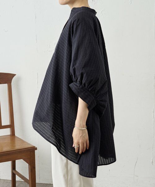 BEARDSLEY / ビアズリー シャツ・ブラウス | 《4/29(水)12:00予約開始予定》コットンシアーストライプシャツ | 詳細2