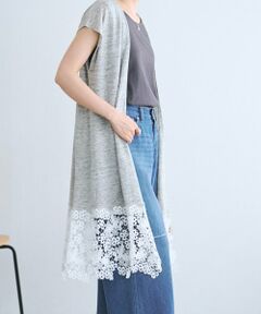 BEARDSLEY / ビアズリー カーディガン・ボレロ | 裾レースリネンカーデ