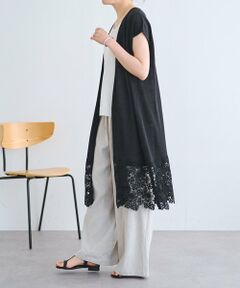 BEARDSLEY / ビアズリー カーディガン・ボレロ | 裾レースリネンカーデ