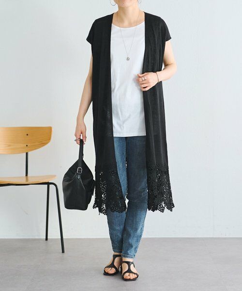 BEARDSLEY / ビアズリー カーディガン・ボレロ | 裾レースリネンカーデ | 詳細21