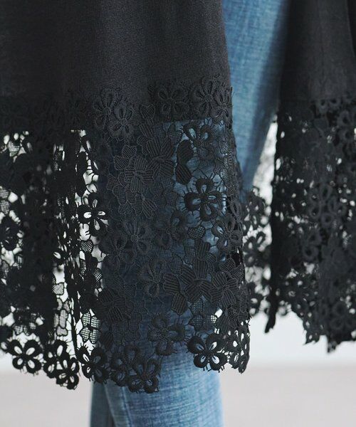 BEARDSLEY / ビアズリー カーディガン・ボレロ | 裾レースリネンカーデ | 詳細24