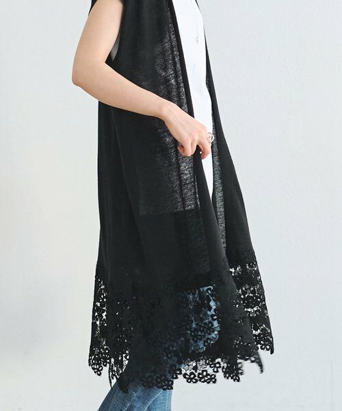 BEARDSLEY / ビアズリー カーディガン・ボレロ | 裾レースリネンカーデ | 詳細27