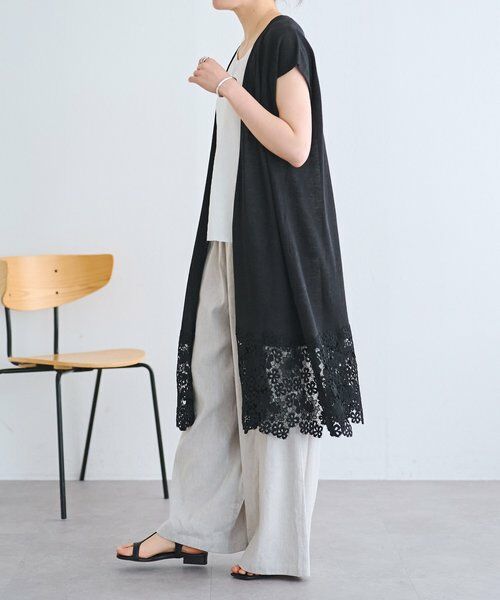 BEARDSLEY / ビアズリー カーディガン・ボレロ | 裾レースリネンカーデ | 詳細29