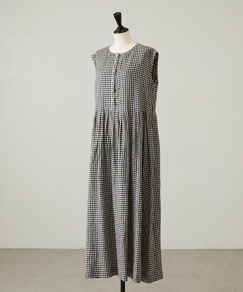 BEARDSLEY / ビアズリー ロング・マキシ丈ワンピース | 《5/2(土)12:00予約開始》リネンギンガムタックワンピ | 詳細11