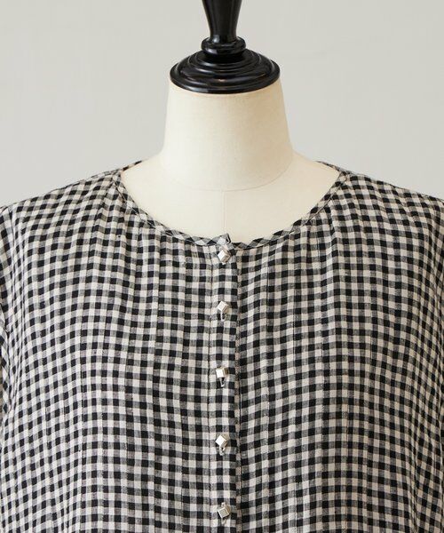 BEARDSLEY / ビアズリー ロング・マキシ丈ワンピース | 《5/2(土)12:00予約開始》リネンギンガムタックワンピ | 詳細14