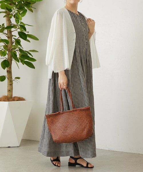 BEARDSLEY / ビアズリー ロング・マキシ丈ワンピース | 《5/2(土)12:00予約開始》リネンギンガムタックワンピ | 詳細6