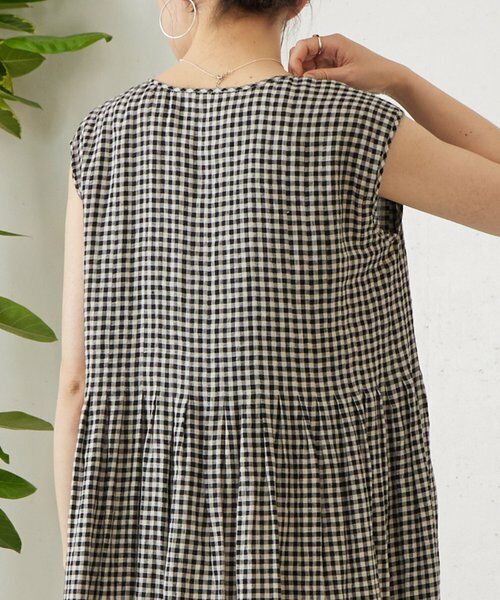 BEARDSLEY / ビアズリー ロング・マキシ丈ワンピース | 《5/2(土)12:00予約開始》リネンギンガムタックワンピ | 詳細9