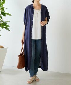 BEARDSLEY / ビアズリー ロング・マキシ丈ワンピース | 《4/29(水)12:00予約開始予定》リネンコクーンワンピ