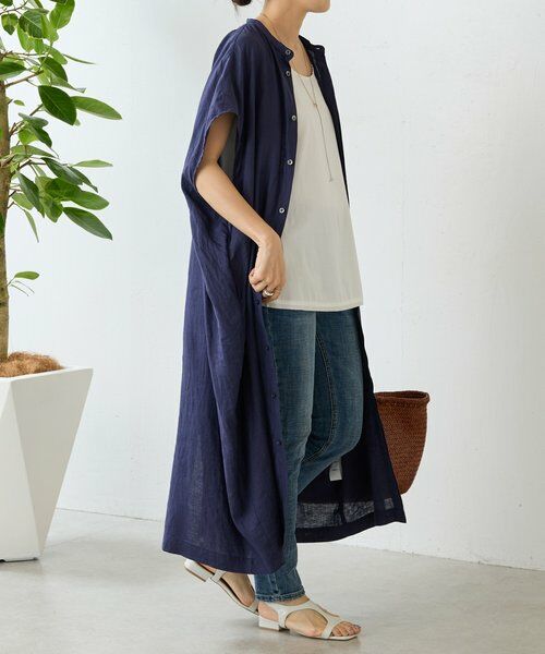 BEARDSLEY / ビアズリー ロング・マキシ丈ワンピース | 《4/29(水)12:00予約開始予定》リネンコクーンワンピ | 詳細11