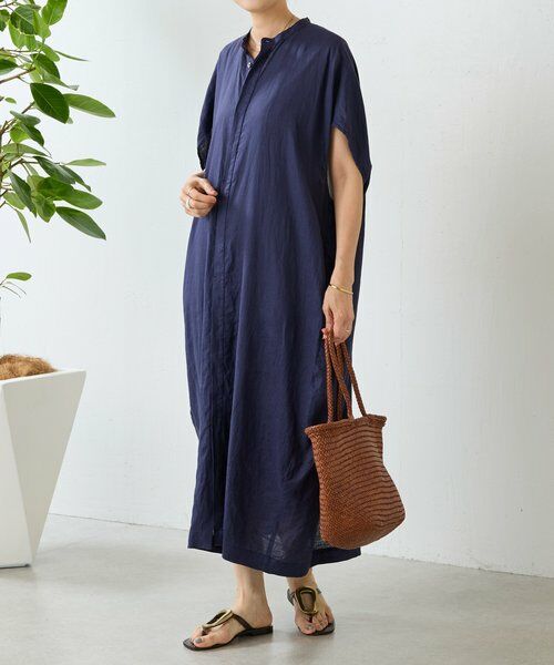 BEARDSLEY / ビアズリー ロング・マキシ丈ワンピース | 《4/29(水)12:00予約開始予定》リネンコクーンワンピ | 詳細2