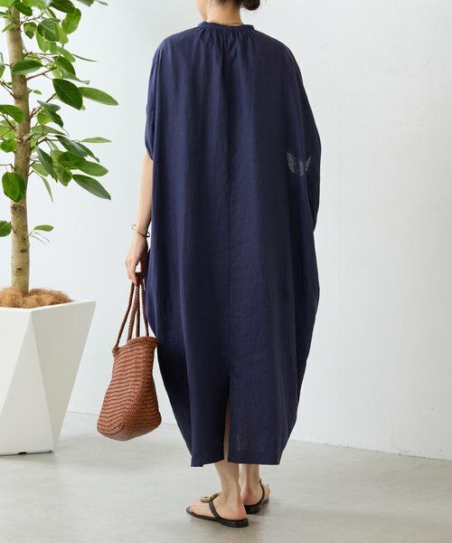 BEARDSLEY / ビアズリー ロング・マキシ丈ワンピース | 《4/29(水)12:00予約開始予定》リネンコクーンワンピ | 詳細3