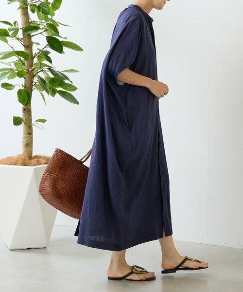 BEARDSLEY / ビアズリー ロング・マキシ丈ワンピース | 《4/29(水)12:00予約開始予定》リネンコクーンワンピ | 詳細4