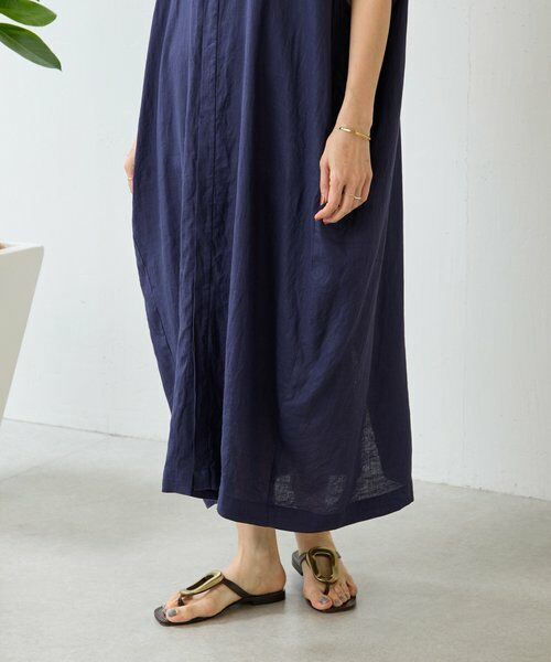 BEARDSLEY / ビアズリー ロング・マキシ丈ワンピース | 《4/29(水)12:00予約開始予定》リネンコクーンワンピ | 詳細7