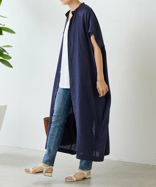 BEARDSLEY / ビアズリー ロング・マキシ丈ワンピース | 《4/29(水)12:00予約開始予定》リネンコクーンワンピ | 詳細9