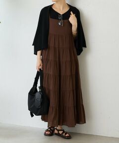 BEARDSLEY / ビアズリー ロング・マキシ丈ワンピース | 《4/29(水)12:00予約開始予定》ギャザーティアードキャミワンピ