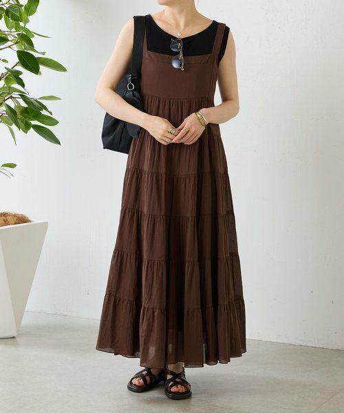 BEARDSLEY / ビアズリー ロング・マキシ丈ワンピース | 《4/29(水)12:00予約開始予定》ギャザーティアードキャミワンピ | 詳細1