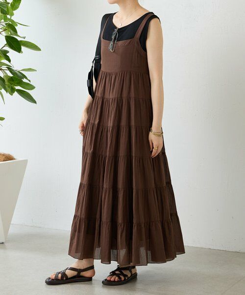 BEARDSLEY / ビアズリー ロング・マキシ丈ワンピース | 《4/29(水)12:00予約開始予定》ギャザーティアードキャミワンピ | 詳細2