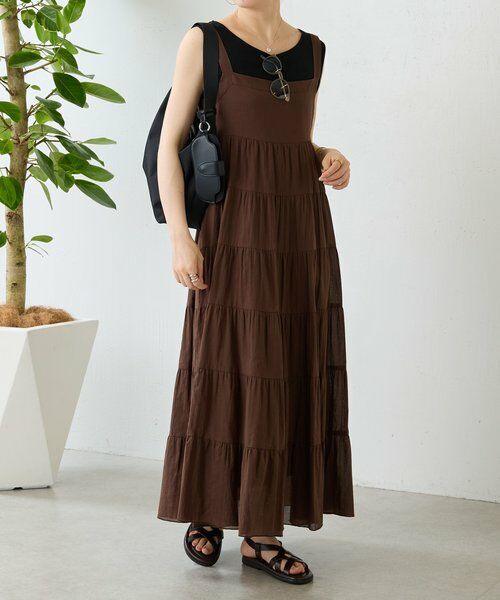 BEARDSLEY / ビアズリー ロング・マキシ丈ワンピース | 《4/29(水)12:00予約開始予定》ギャザーティアードキャミワンピ | 詳細4