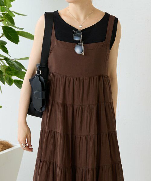 BEARDSLEY / ビアズリー ロング・マキシ丈ワンピース | 《4/29(水)12:00予約開始予定》ギャザーティアードキャミワンピ | 詳細5