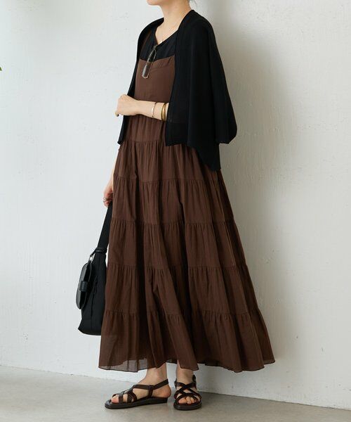 BEARDSLEY / ビアズリー ロング・マキシ丈ワンピース | 《4/29(水)12:00予約開始予定》ギャザーティアードキャミワンピ | 詳細9