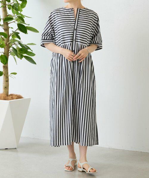 BEARDSLEY / ビアズリー ロング・マキシ丈ワンピース | 《4/29(水)12:00予約開始予定》ワイドストライプ2WAYワンピ | 詳細10