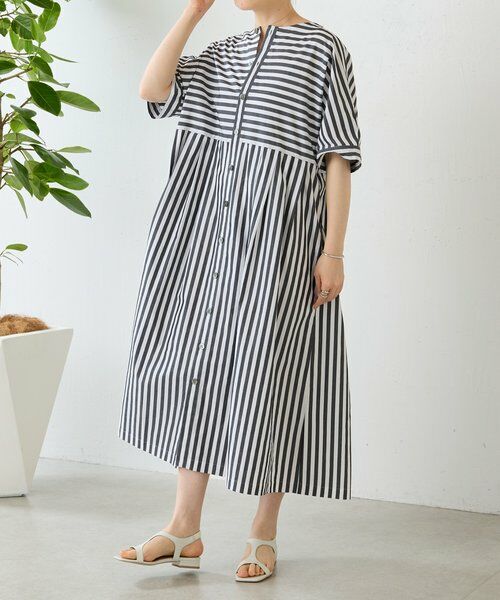 BEARDSLEY / ビアズリー ロング・マキシ丈ワンピース | 《4/29(水)12:00予約開始予定》ワイドストライプ2WAYワンピ | 詳細11