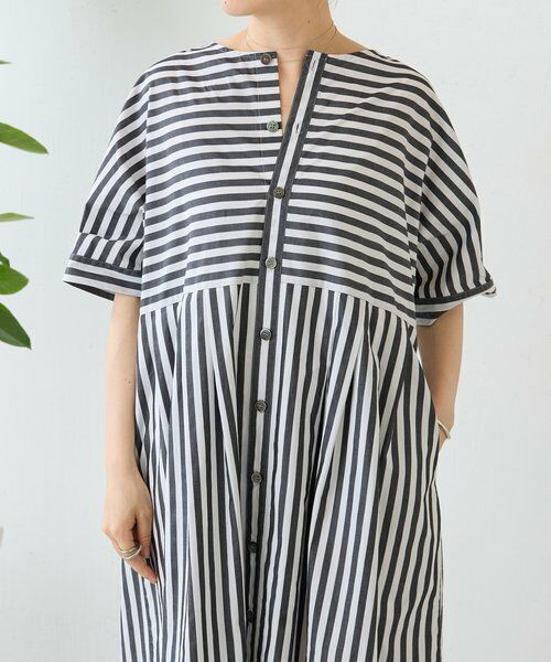 BEARDSLEY / ビアズリー ロング・マキシ丈ワンピース | 《4/29(水)12:00予約開始予定》ワイドストライプ2WAYワンピ | 詳細13