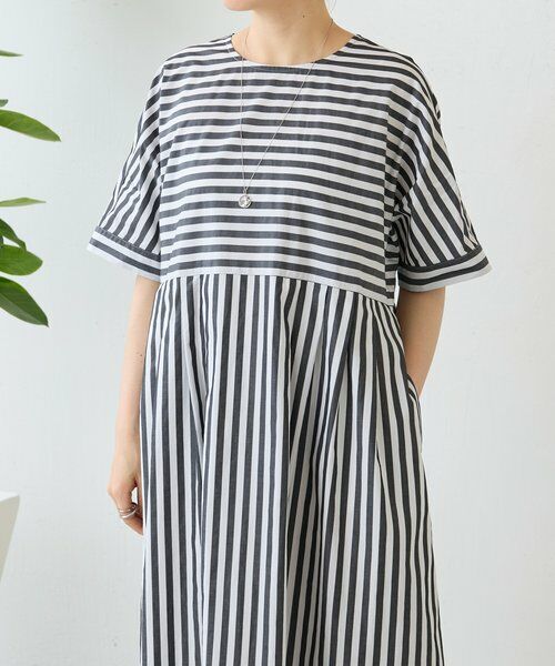 BEARDSLEY / ビアズリー ロング・マキシ丈ワンピース | 《4/29(水)12:00予約開始予定》ワイドストライプ2WAYワンピ | 詳細3