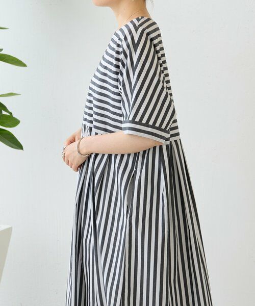 BEARDSLEY / ビアズリー ロング・マキシ丈ワンピース | 《4/29(水)12:00予約開始予定》ワイドストライプ2WAYワンピ | 詳細4