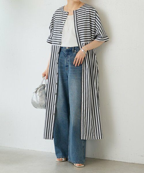 BEARDSLEY / ビアズリー ロング・マキシ丈ワンピース | 《4/29(水)12:00予約開始予定》ワイドストライプ2WAYワンピ | 詳細6