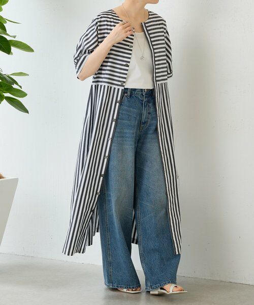 BEARDSLEY / ビアズリー ロング・マキシ丈ワンピース | 《4/29(水)12:00予約開始予定》ワイドストライプ2WAYワンピ | 詳細7