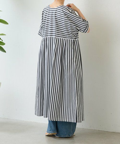 BEARDSLEY / ビアズリー ロング・マキシ丈ワンピース | 《4/29(水)12:00予約開始予定》ワイドストライプ2WAYワンピ | 詳細8