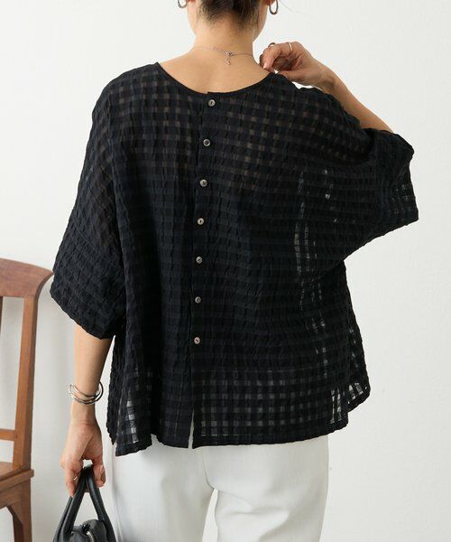 BEARDSLEY / ビアズリー シャツ・ブラウス | 《4/5(日)12：00予約開始》シアーギンガム前後ブラウス | 詳細3