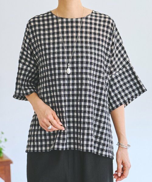 BEARDSLEY / ビアズリー シャツ・ブラウス | 《4/5(日)12：00予約開始》シアーギンガム前後ブラウス | 詳細15