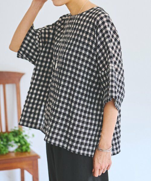 BEARDSLEY / ビアズリー シャツ・ブラウス | 《4/5(日)12：00予約開始》シアーギンガム前後ブラウス | 詳細16