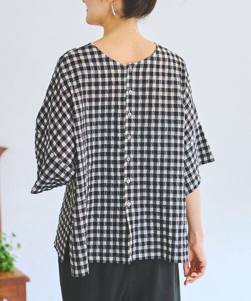 BEARDSLEY / ビアズリー シャツ・ブラウス | 《4/5(日)12：00予約開始》シアーギンガム前後ブラウス | 詳細17