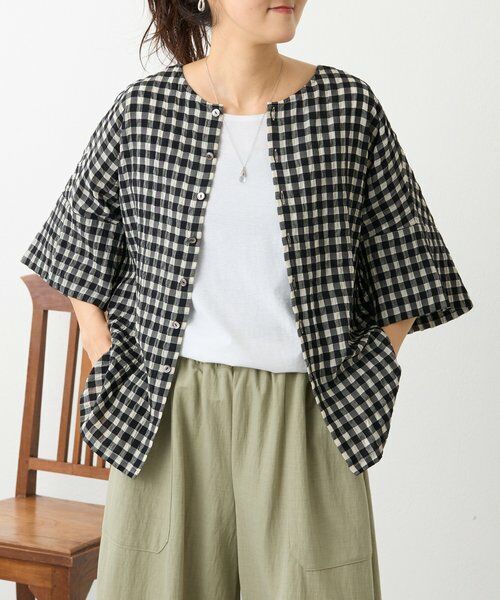 BEARDSLEY / ビアズリー シャツ・ブラウス | 《4/5(日)12：00予約開始》シアーギンガム前後ブラウス | 詳細22