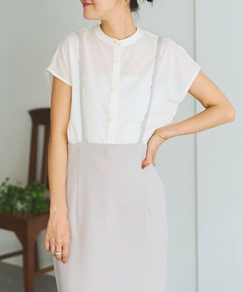 BEARDSLEY / ビアズリー シャツ・ブラウス | パールボタンフレンチブラウス《LIVETART》 | 詳細14