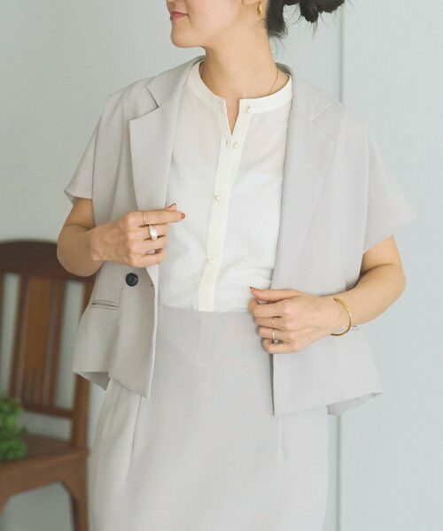 BEARDSLEY / ビアズリー シャツ・ブラウス | パールボタンフレンチブラウス《LIVETART》 | 詳細17