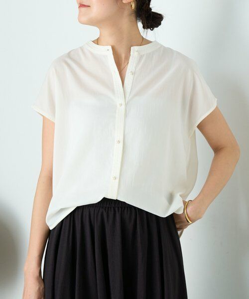 BEARDSLEY / ビアズリー シャツ・ブラウス | パールボタンフレンチブラウス《LIVETART》 | 詳細7