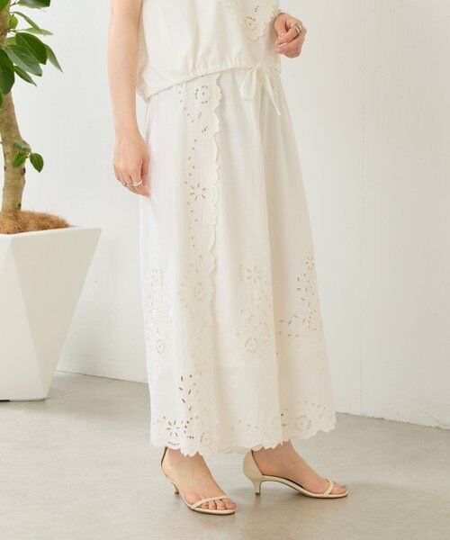 BEARDSLEY / ビアズリー その他パンツ | 《5/21予約》フラワーカットワークパネル刺繍パンツ《15 quinze》 | 詳細5