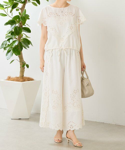 BEARDSLEY / ビアズリー その他パンツ | 《5/21予約》フラワーカットワークパネル刺繍パンツ《15 quinze》 | 詳細7
