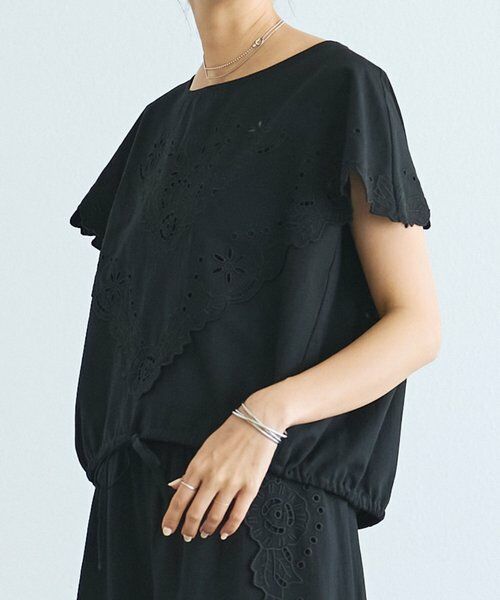 BEARDSLEY / ビアズリー シャツ・ブラウス | 《5/21予約》フラワーカットワークパネル刺しゅうブラウス《15 quinze》 | 詳細11