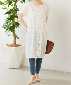 BEARDSLEY / ビアズリー ロング・マキシ丈ワンピース | 《5/21予約》フラワーカットワークパネル刺しゅうワンピ《15 quinze》