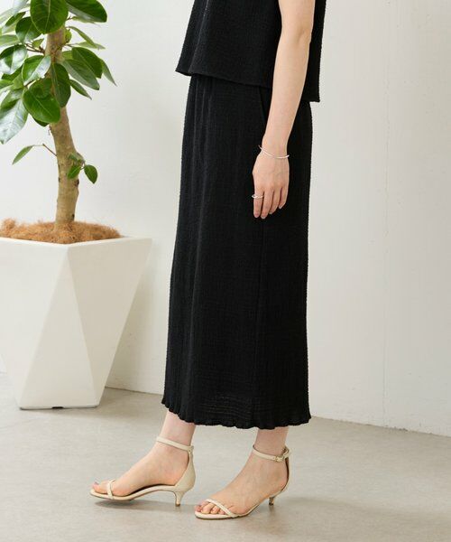 BEARDSLEY / ビアズリー ロング・マキシ丈スカート | 《5/17(日)12時予約》シャーリングジャガードスカート《15 quinze》（ブラック）