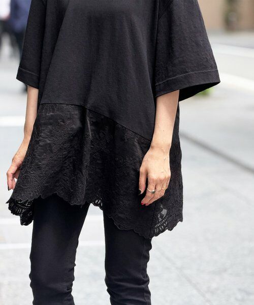 BEARDSLEY / ビアズリー カットソー | 裾シアー刺繍Tee | 詳細14