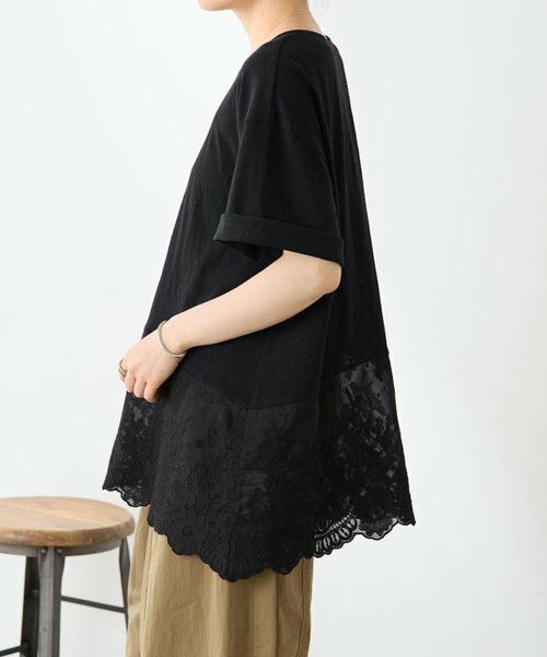 BEARDSLEY / ビアズリー カットソー | 裾シアー刺繍Tee | 詳細17
