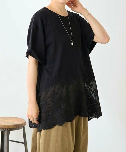 BEARDSLEY / ビアズリー カットソー | 裾シアー刺繍Tee | 詳細19