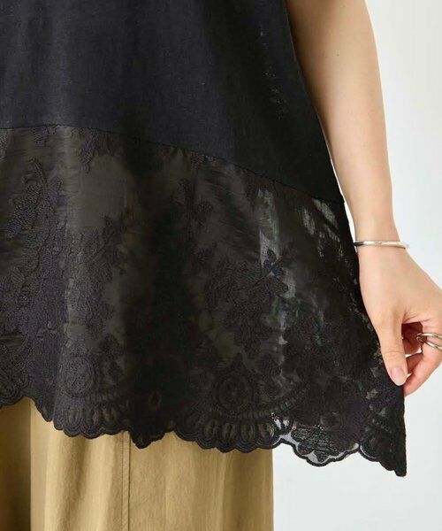 BEARDSLEY / ビアズリー カットソー | 裾シアー刺繍Tee | 詳細20